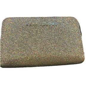 MARC JACOBS Mini Glitter Compact Wallet in Silver